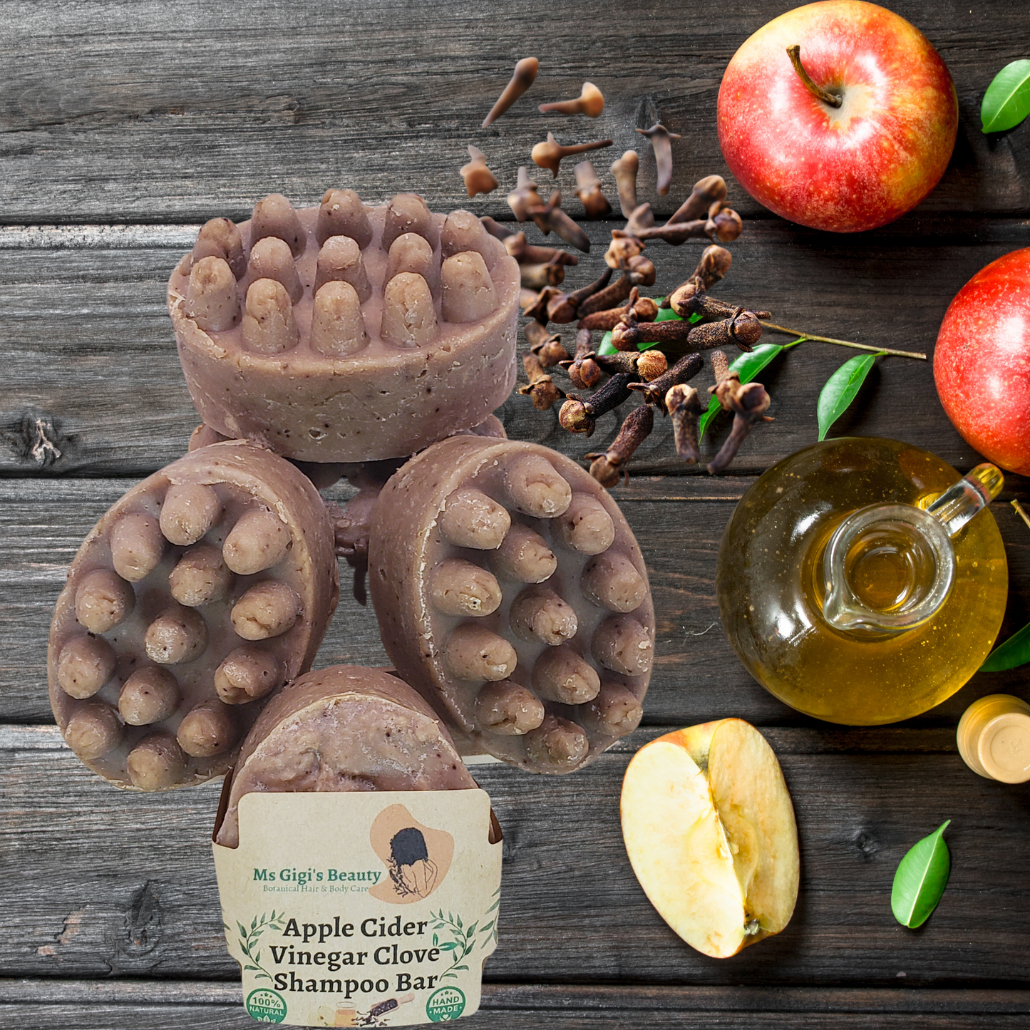 Apple Cider Vinegar Clove Shampoo Massage Bar