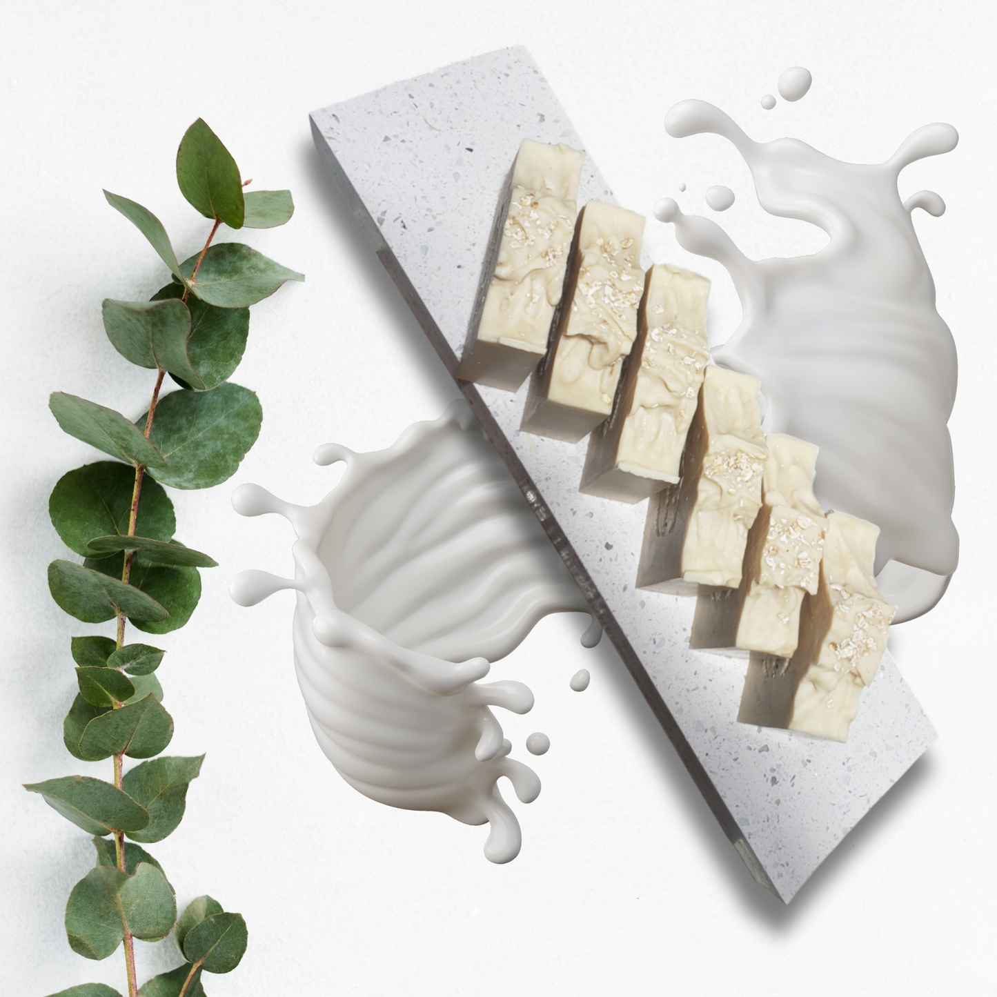 Milky Way Goat Milk & Oatmeal Milk Soap ( Unscented ), Handmade Tallow Soap