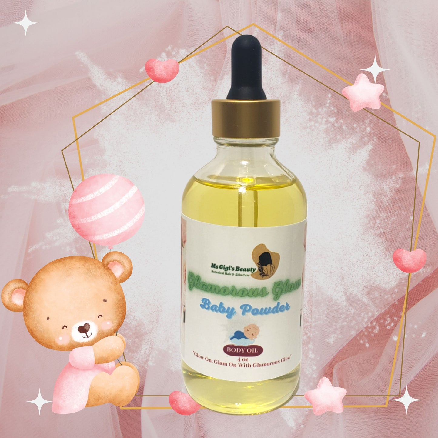 Glamorous Glow Body Oil, Pheromone Infused Body Oil