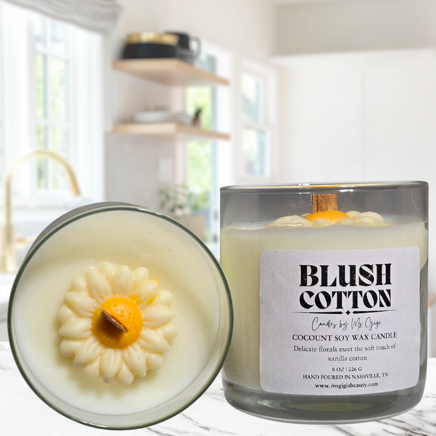 Blush Cotton Cocount Soy Candle