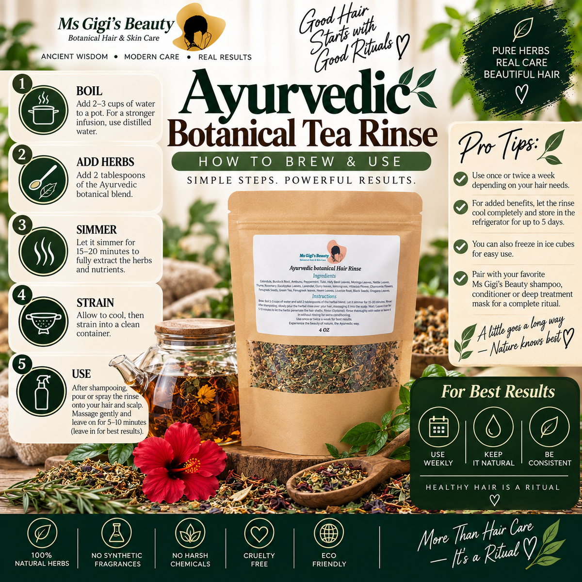 Ayurvedic Botanical Tea Rinse