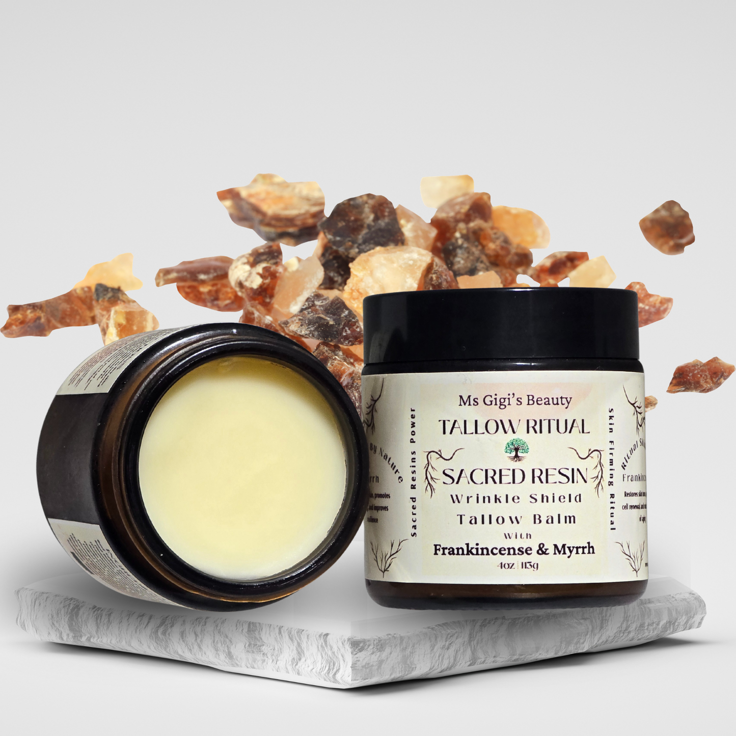 Tallow Ritual: Sacred Resin - Wrinkle Shield Tallow Balm With Frankincense & Myrrh