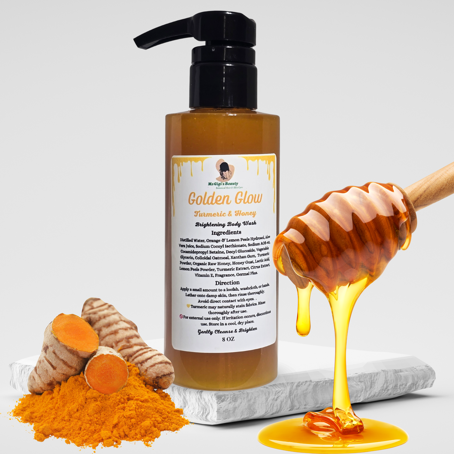 Golden Glow (Turmeric & Honey) Brightening Body Wash