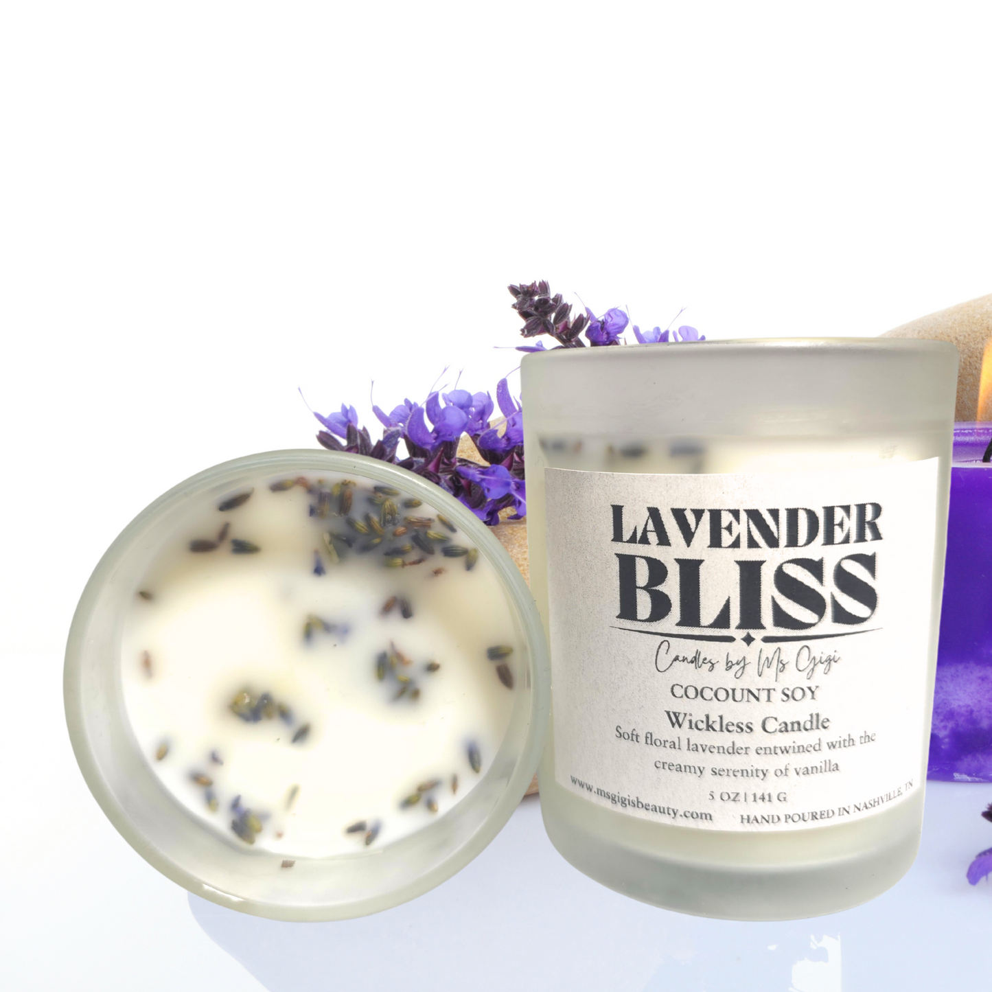 Lavender Bliss Coconut Soy Wickless Candle