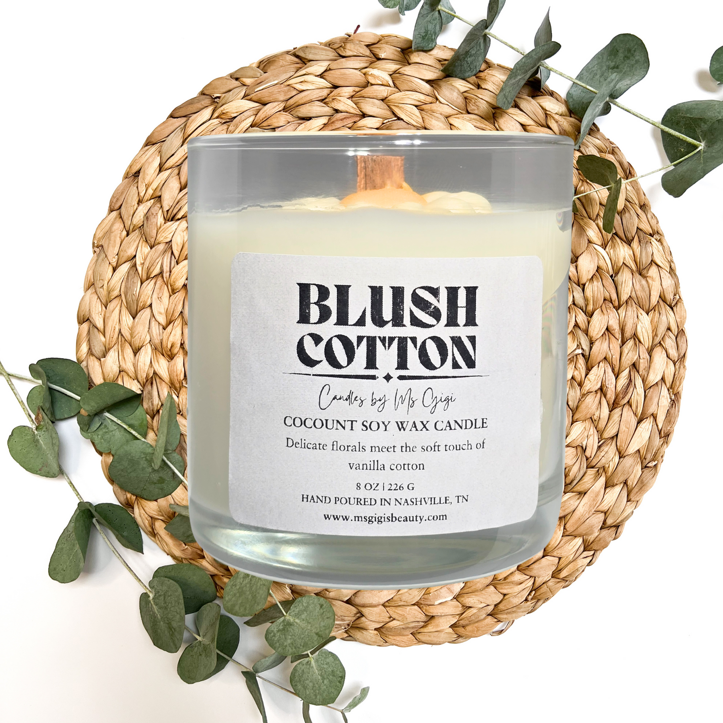 Blush Cotton Cocount Soy Candle