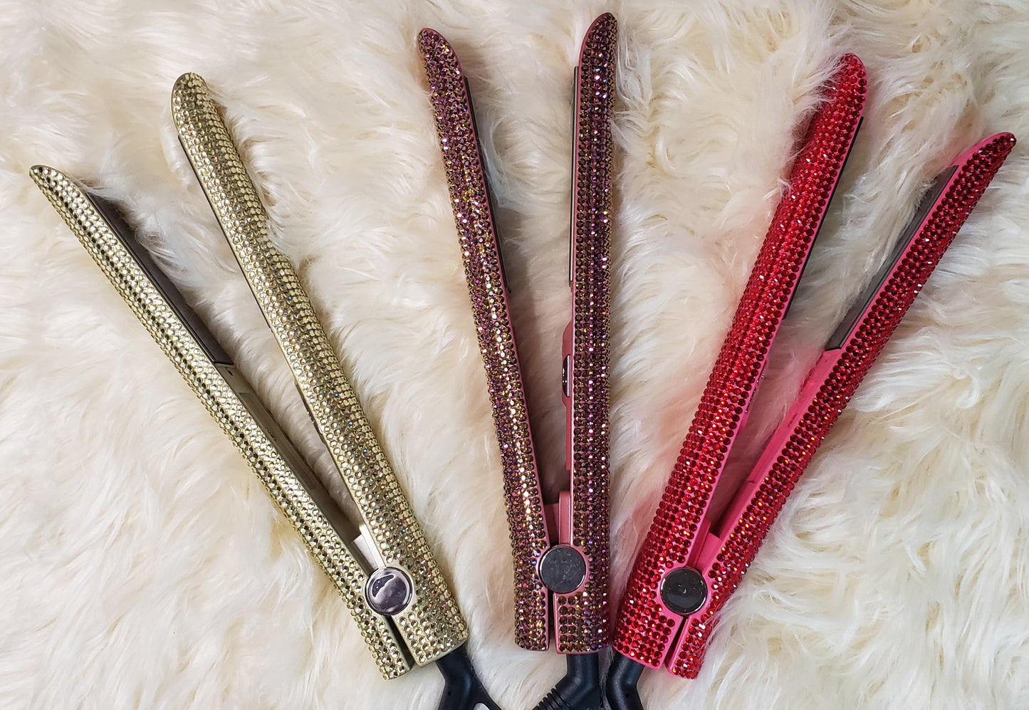 Crystal Rhinestones Flat Iron