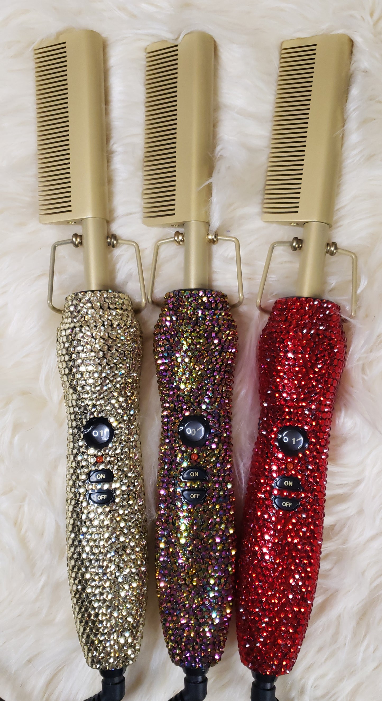 Crystal Rhinestones Hot Comb