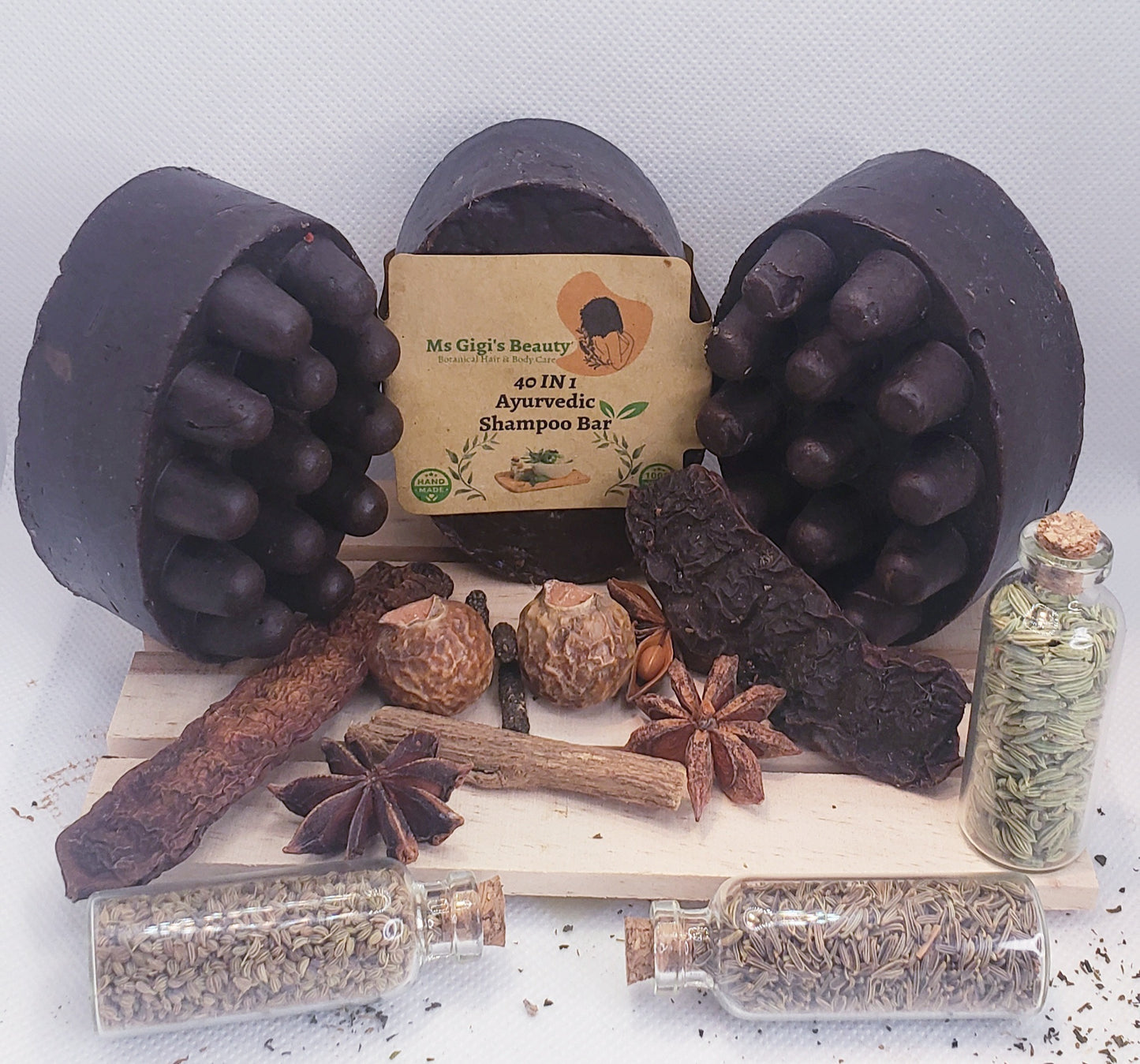 Ayurvedic Shampoo Bar, Ayurvedic Conditioner Bar, 40 IN 1 Ayurvedic Shampoo & Conditioner Bars