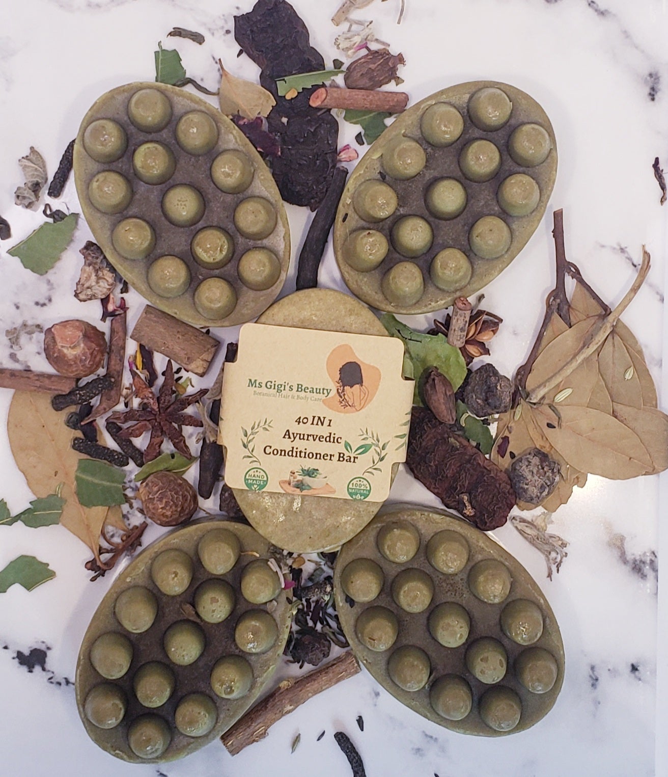Ayurvedic Shampoo Bar, Ayurvedic Conditioner Bar, 40 IN 1 Ayurvedic Shampoo & Conditioner Bars