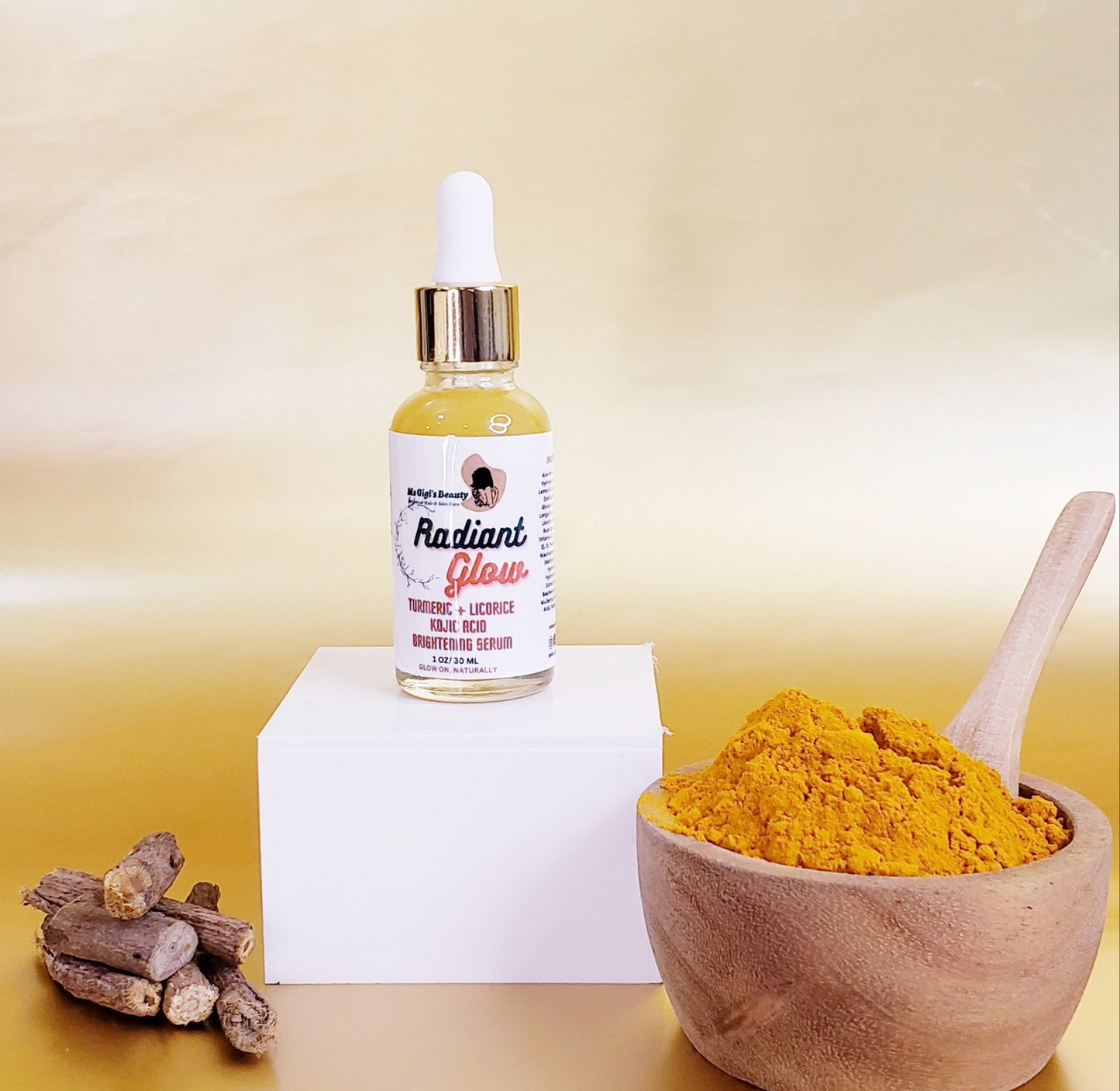 Radiant Glow Turmeric Licorice & Kojic Acid Brightening Face Serum