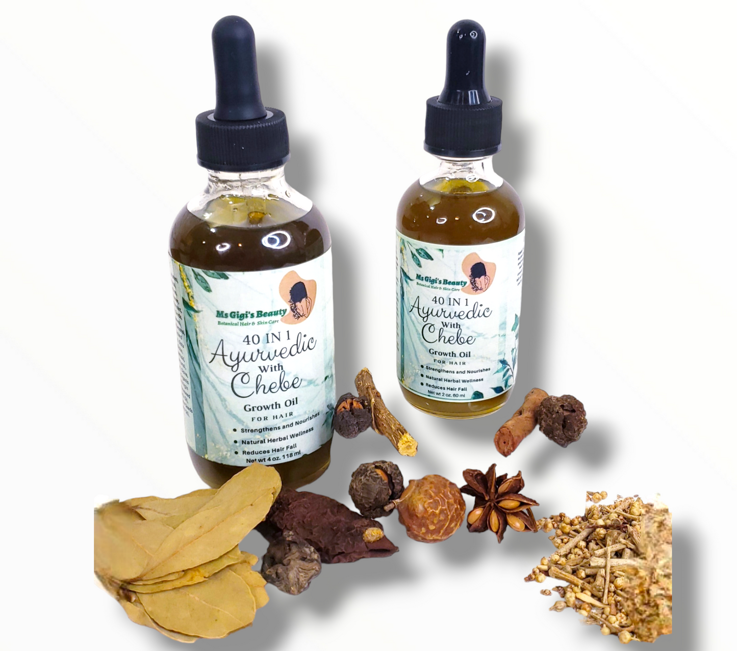 Ayurvedic Hair Growth Oil, Chebe Hair Oil, 40 IN 1 Ayurvedic With Chebe Hair Growth Oil