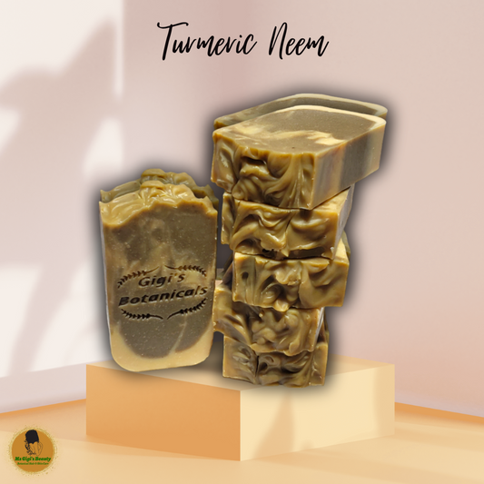 Turmeric Neem Soap ( Unscented ), Handmade Tallow Bar