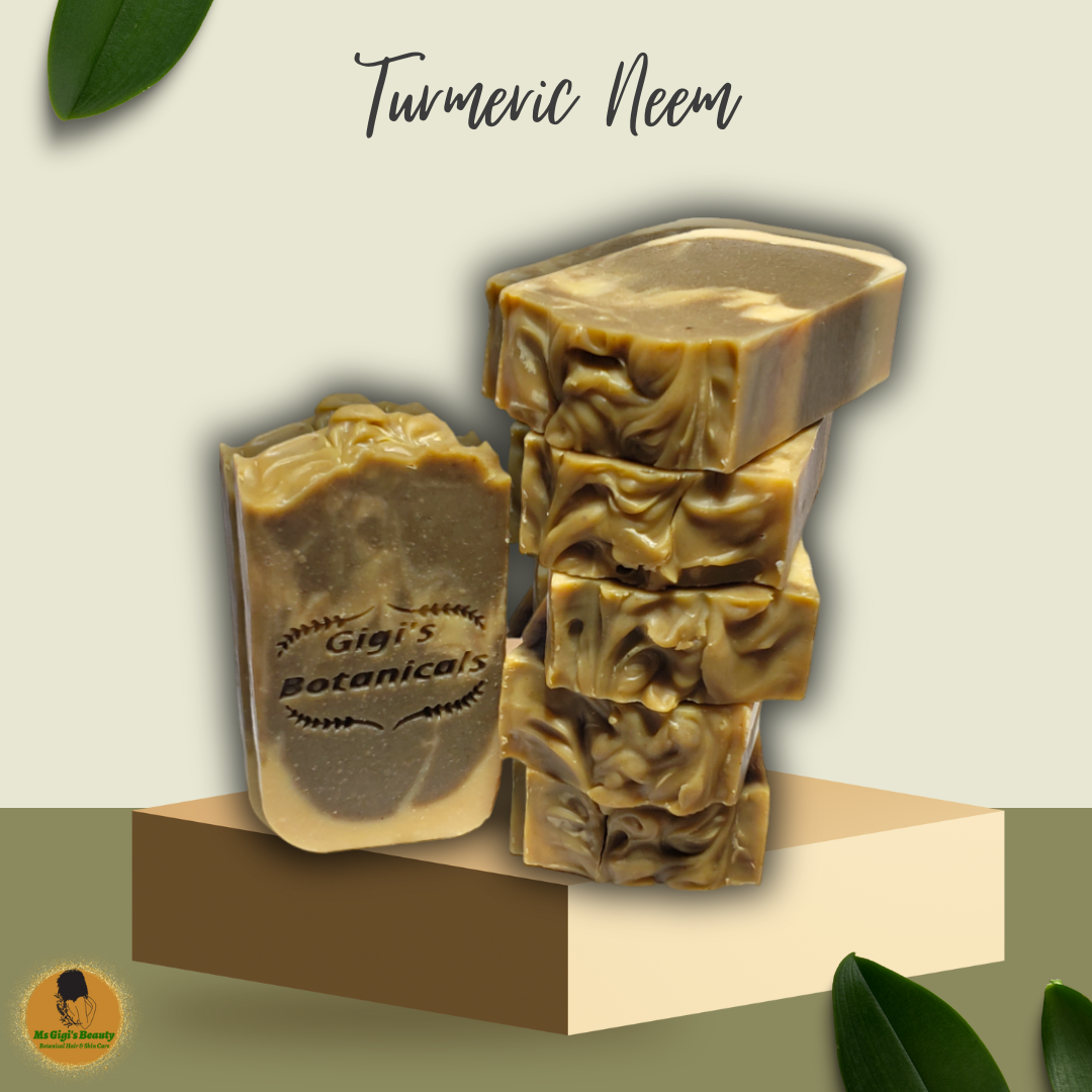 Turmeric Neem Soap ( Unscented ), Handmade Tallow Bar