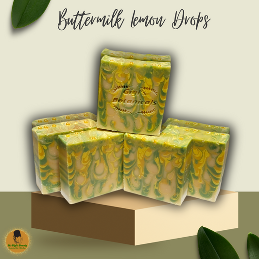 Buttermilk Lemon Drops Soap, Handcrafted Tallow Soap