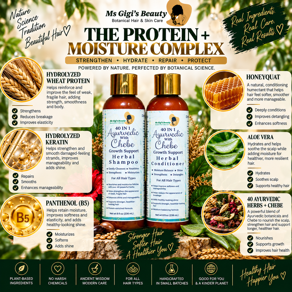 40-in-1 Ayurvedic with Chebe Wash Day Trio