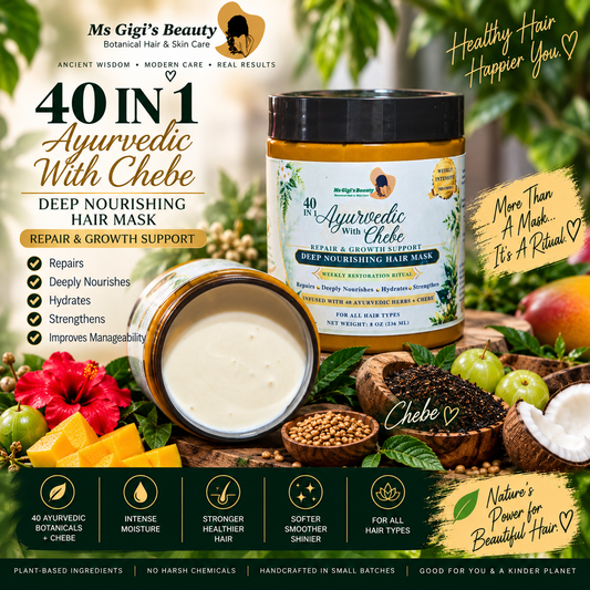 40 IN 1 Ayurvedic With Chebe Repair & Growth Support Deep Nourishing Hair Mask