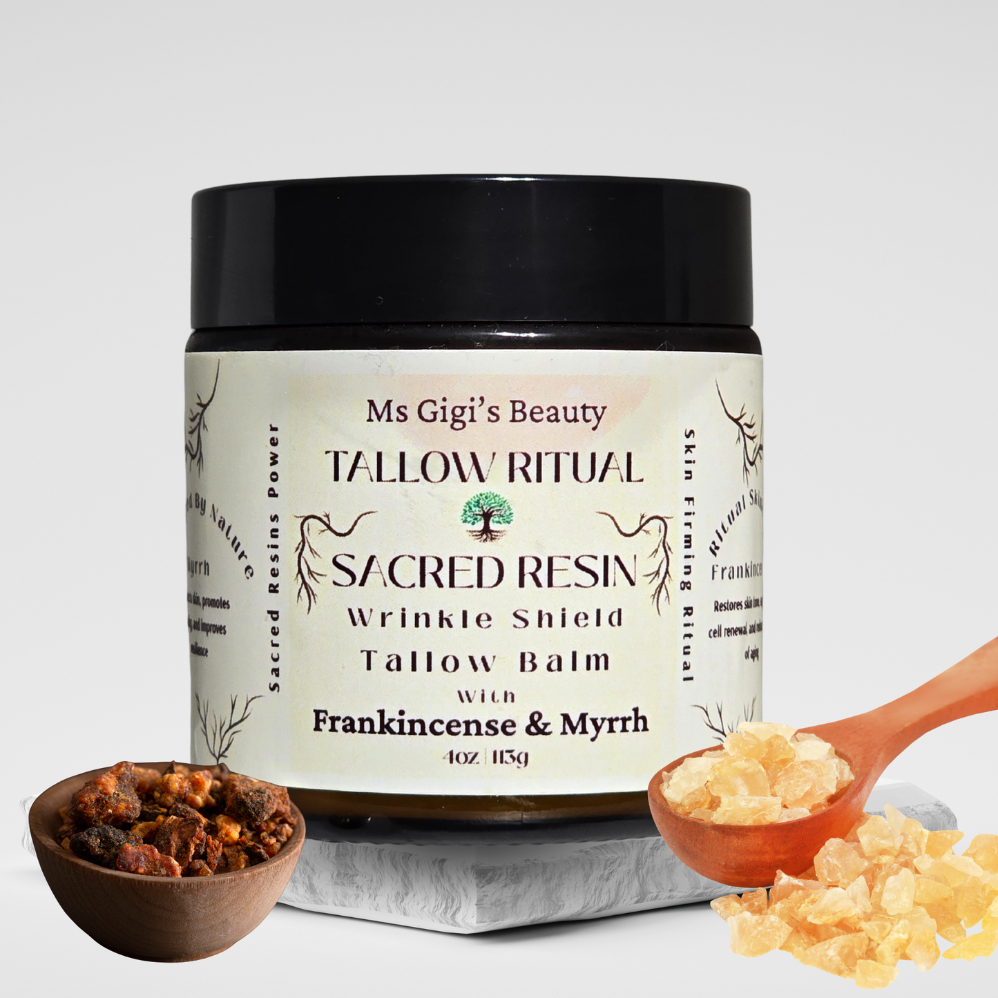 Tallow Ritual: Sacred Resin - Wrinkle Shield Tallow Balm With Frankincense & Myrrh