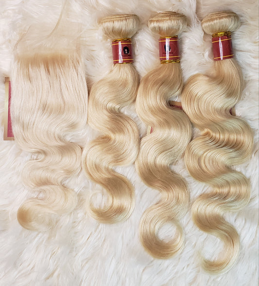 3 Blonde Bundles + Closure