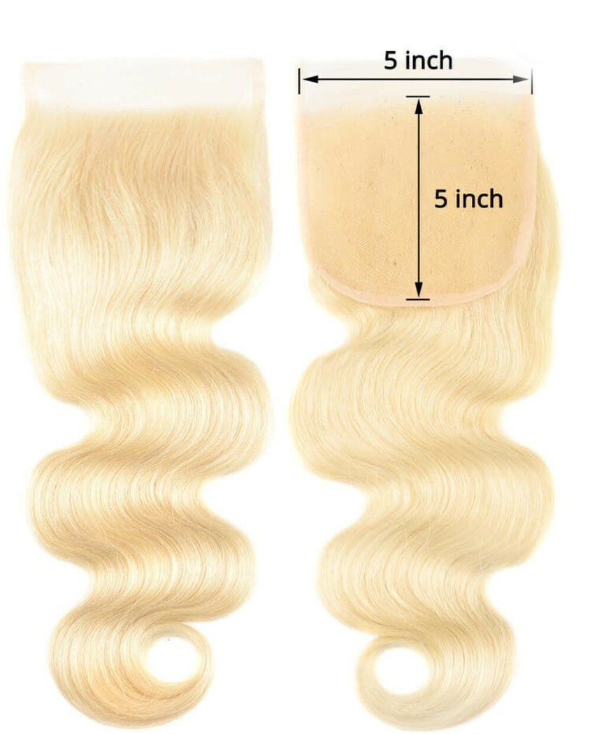 5x5 Blonde Closure
