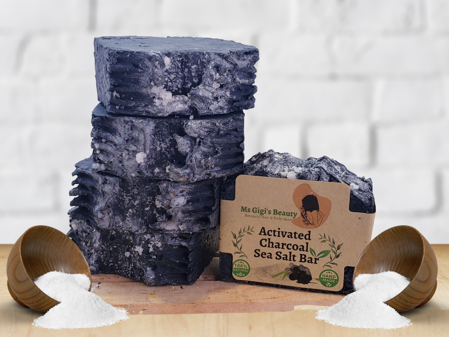 Activated Charcoal Sea Salt Soap Bar