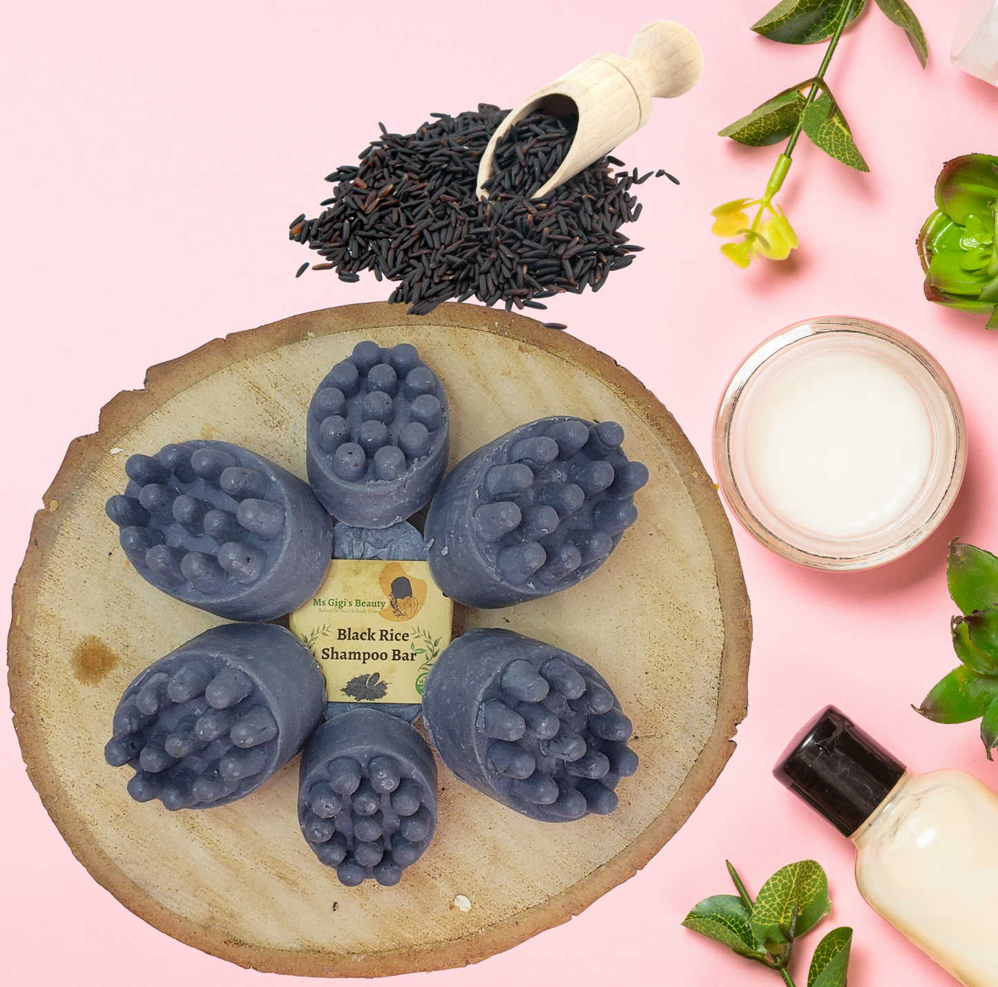 Black Rice Water Shampoo Massage Bar