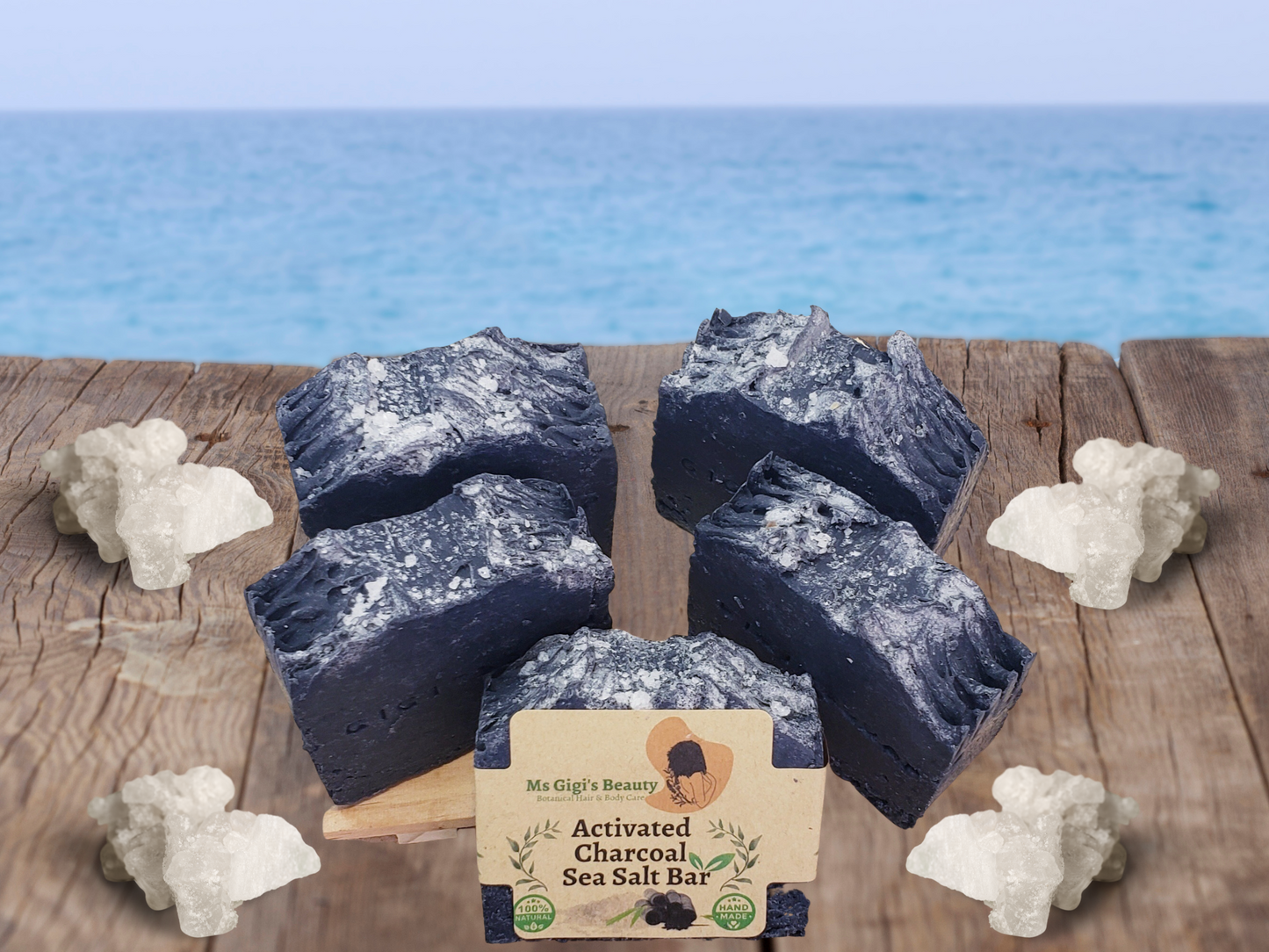 Activated Charcoal Sea Salt Soap Bar